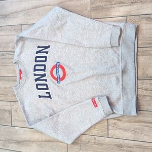 Official Appliqued Embroidered London Underground Crewneck Sweatshirt Unisex